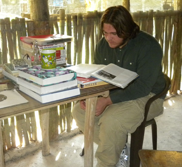 Schoolwork at Caracol